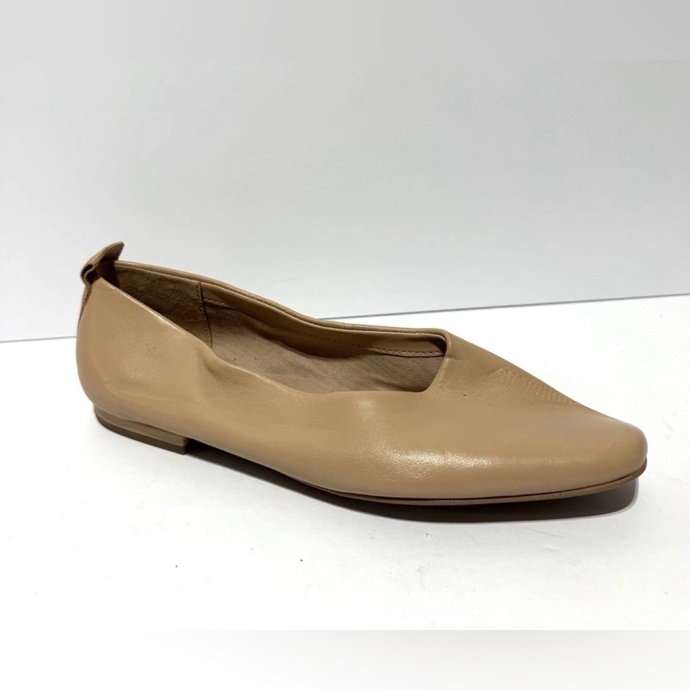 Franco Sarto Beige Leather Ballet Flat